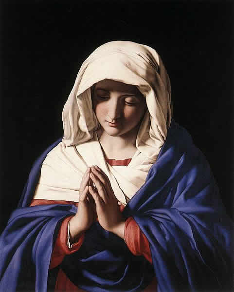 聖母マリアの青 絵画のアトリビュート